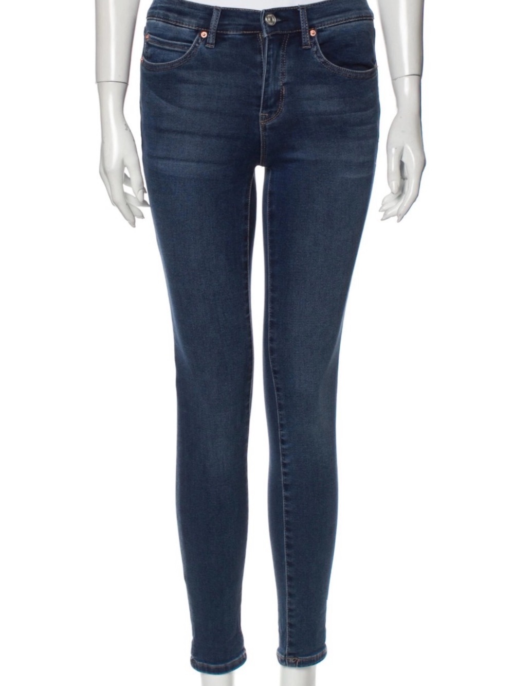 Nicole Miller Blue Denim SoHo High Rise Skinny Ankle Size 12